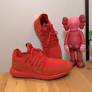 Adidas Originals Tubular Radial Red Mens Casual Sneakers S80116 Size 11.5